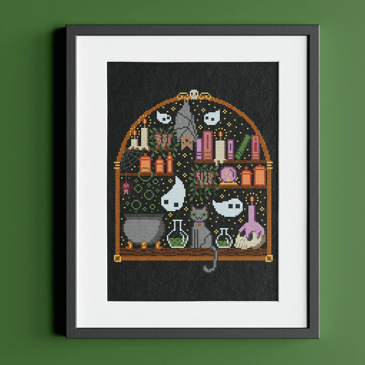Witchy Desk Cross Stitch Pattern