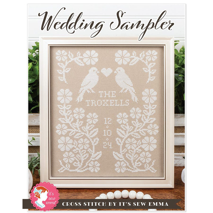 Wedding Sampler Cross Stitch Pattern Stitched Modern