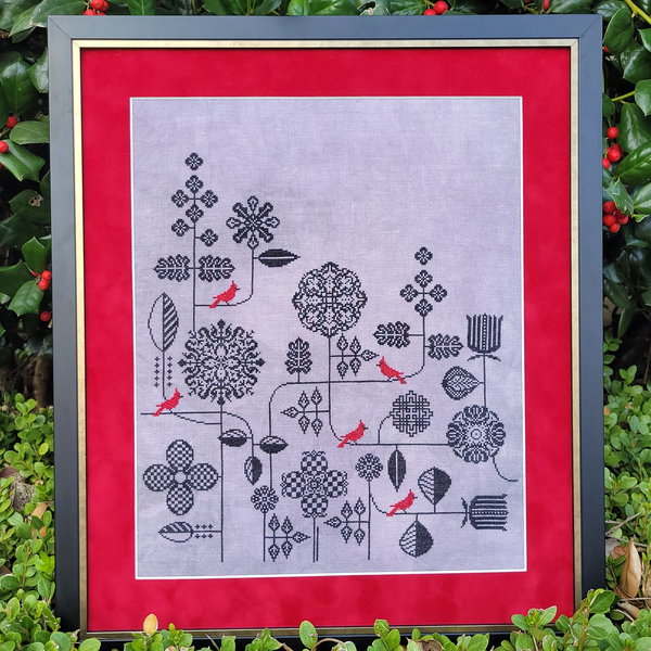Midnight Garden Cross Stitch Pattern - Stitched Modern