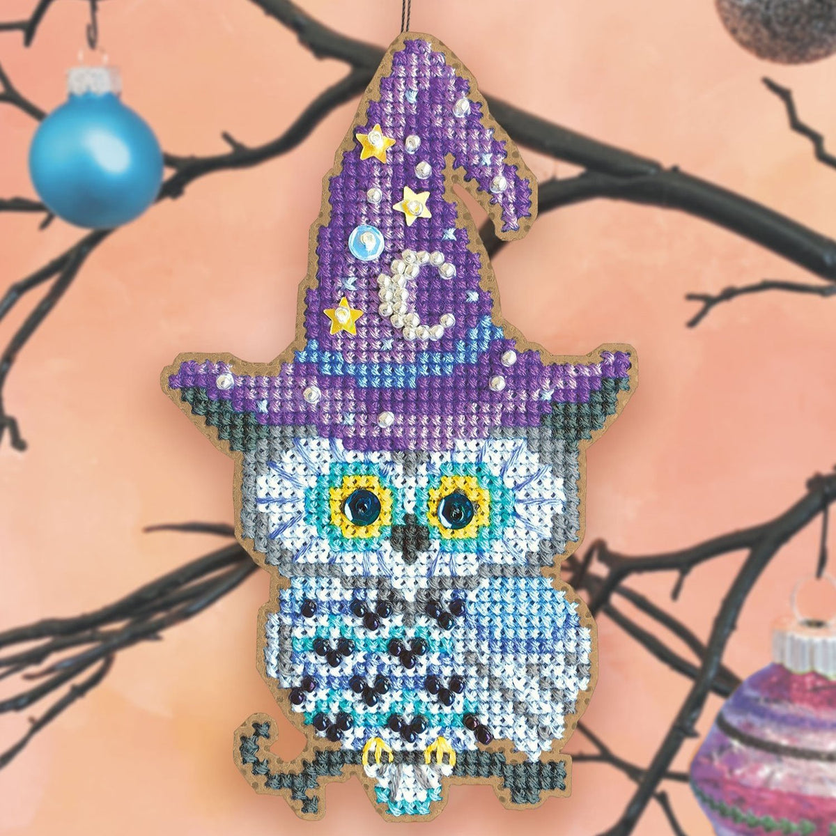 Wise Guy Cross Stitch Halloween Ornament Kit