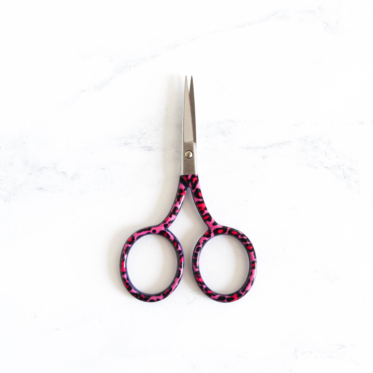 Patterned Embroidery Scissors - Pink Leopard