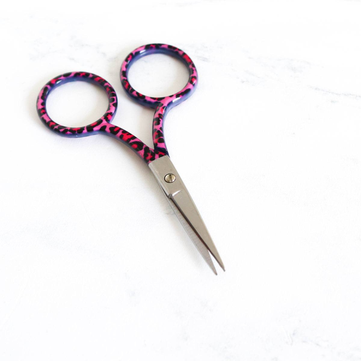 Patterned Embroidery Scissors - Pink Leopard