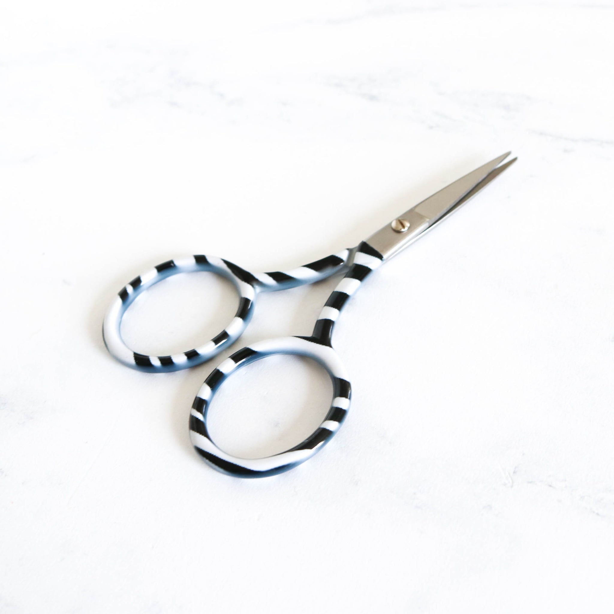 Patterned Embroidery Scissors - Zebra Black + White - Stitched Modern