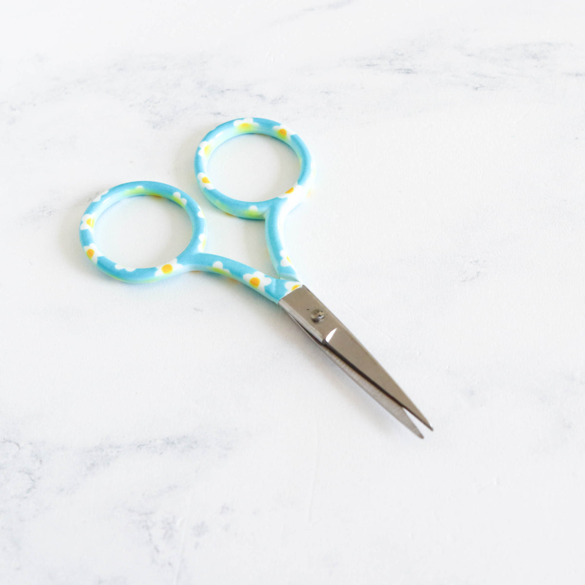 Patterned Embroidery Scissors - Blue and Yellow Floral