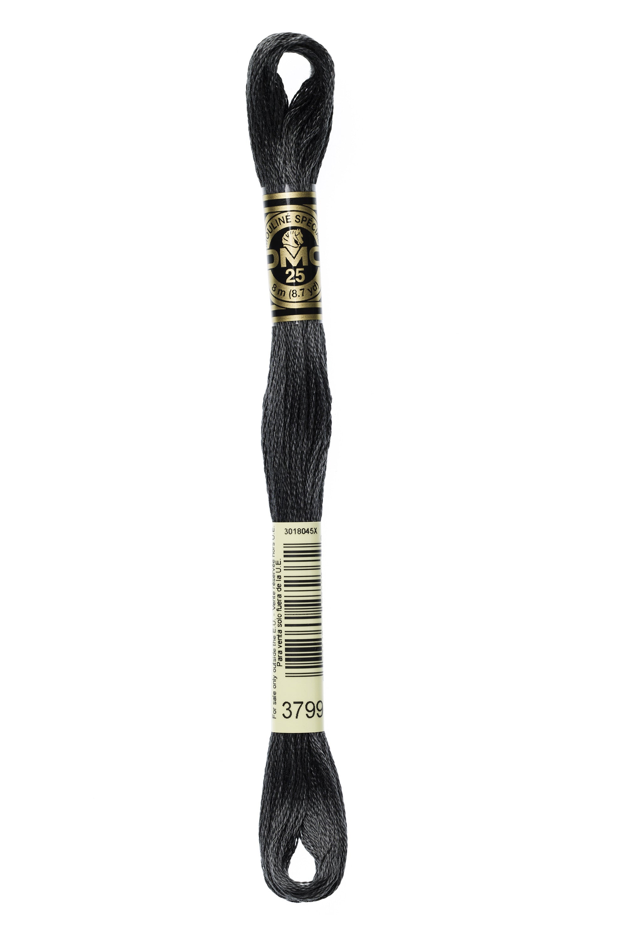 3799 Color DMC 3799 Cotton Embroidery Floss - Stitched Modern