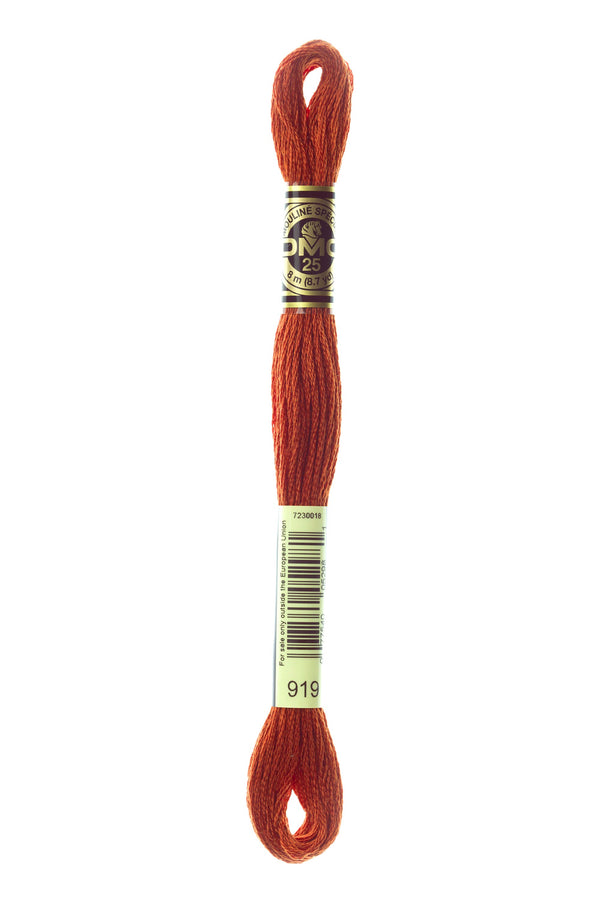 DMC 919 Cotton Embroidery Floss - Stitched Modern