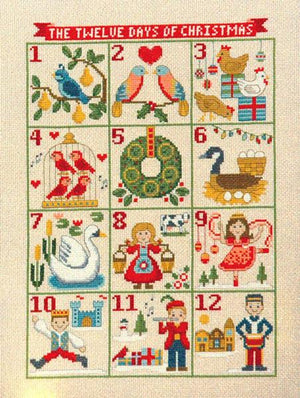 Counted Cross Stitch Pattern Twelve Days of Christmas Books -   Counted  cross stitch patterns, Christmas cross stitch, Cross stitch