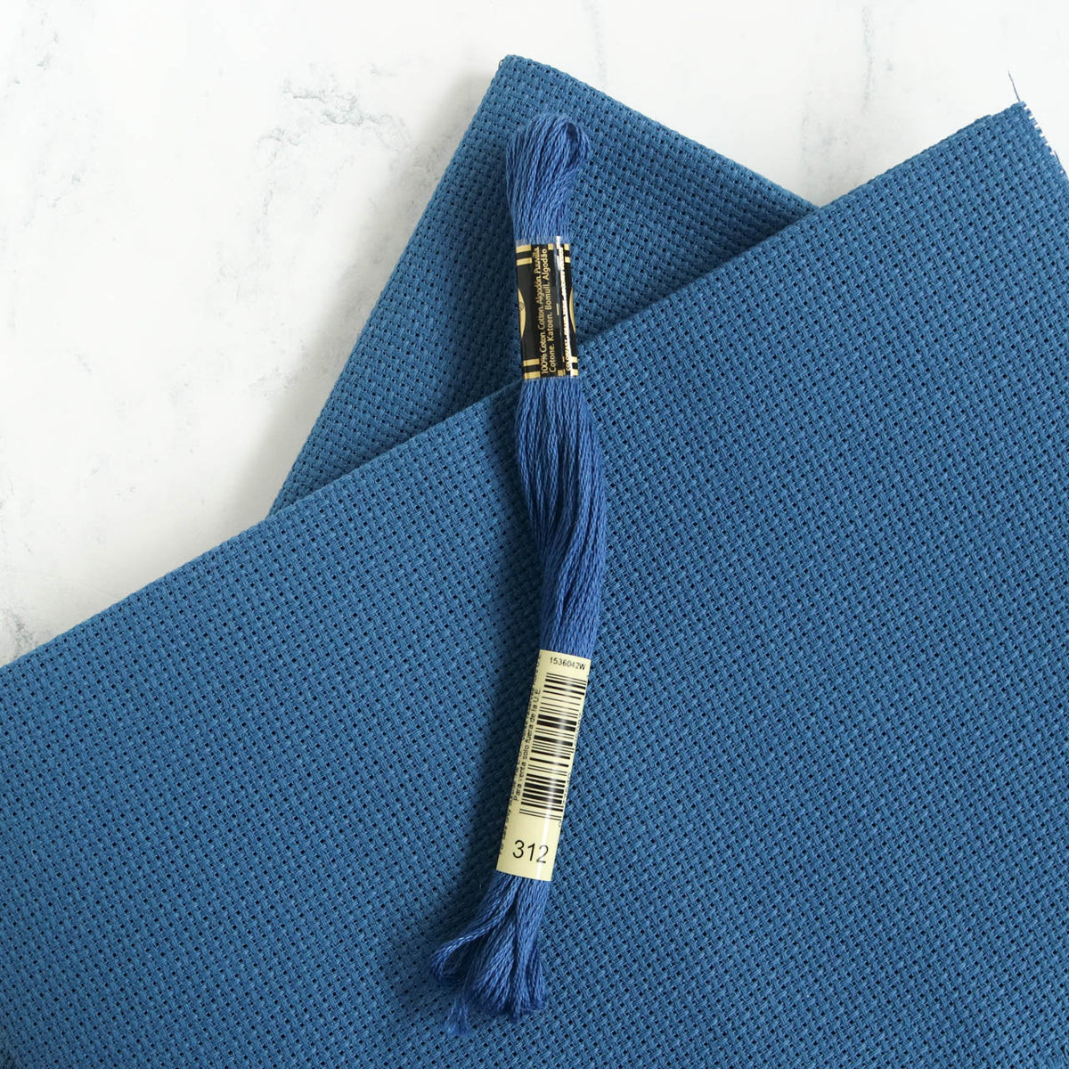  14CT Aida Cloth Embroidery Cross Stitch Fabric, Blue Collection  (W29″ x L39″, Sky Blue)