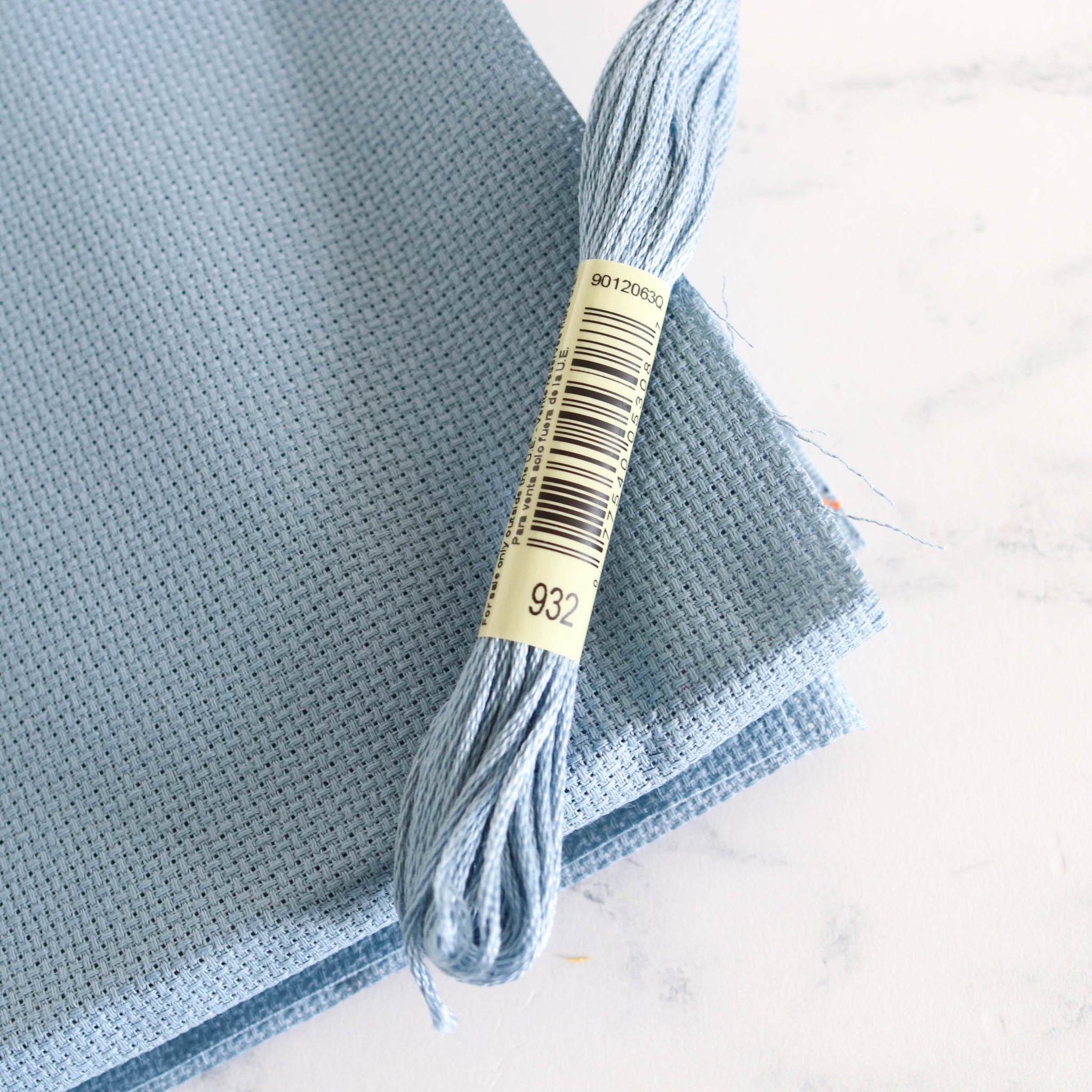 18-count Aida Cross Stitch Fabric - Wedgewood Blue - Stitched Modern