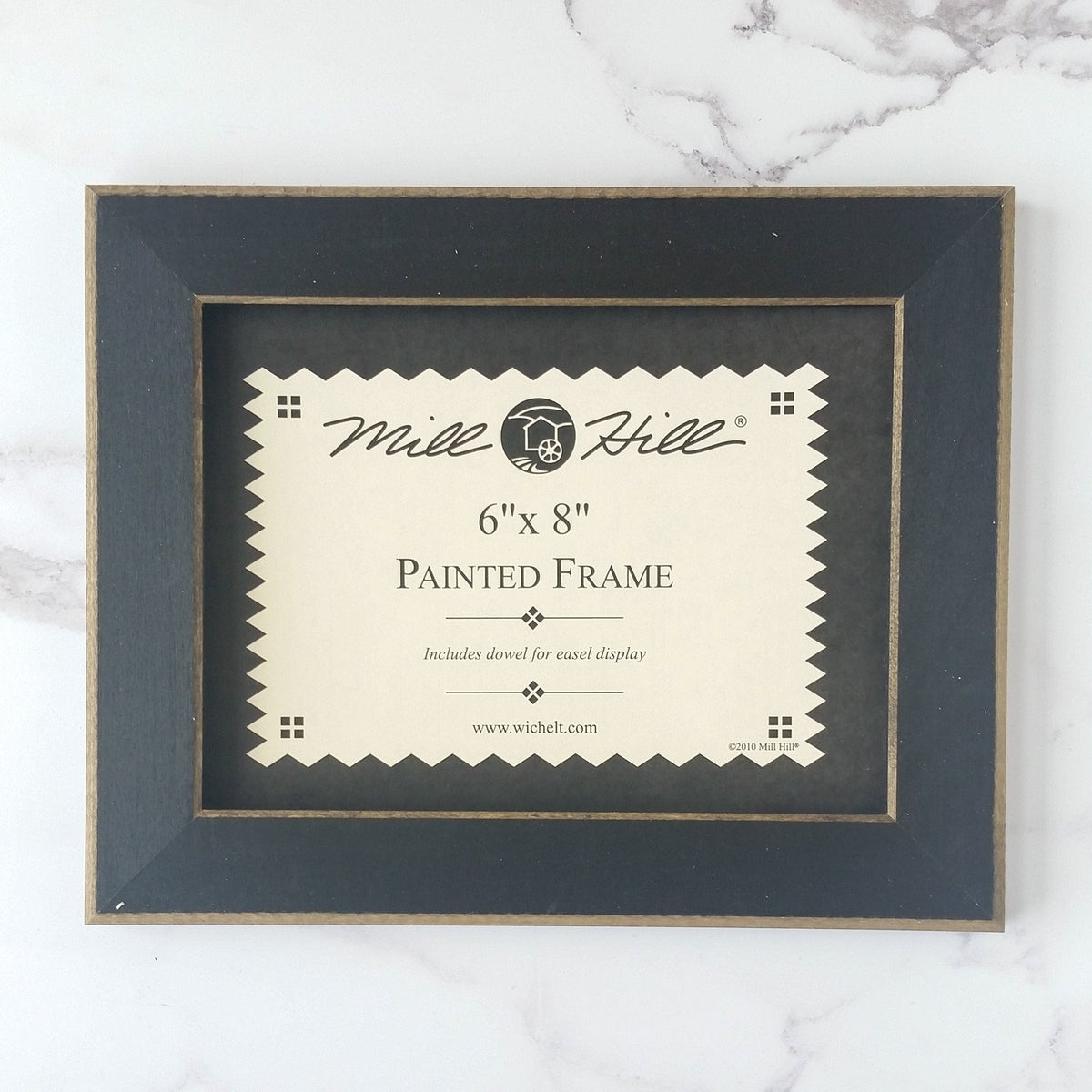 Matte Black Wood Frame for Cross Stitch and Embroidery - 6&quot; x 8&quot;