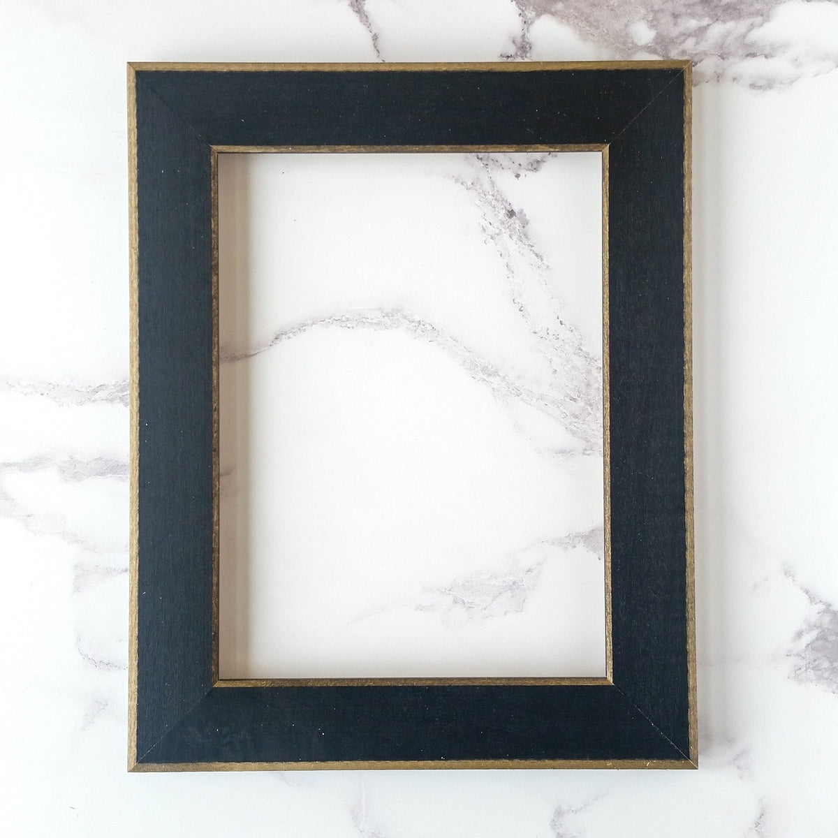 Matte Black Wood Frame for Cross Stitch and Embroidery - 6&quot; x 8&quot;