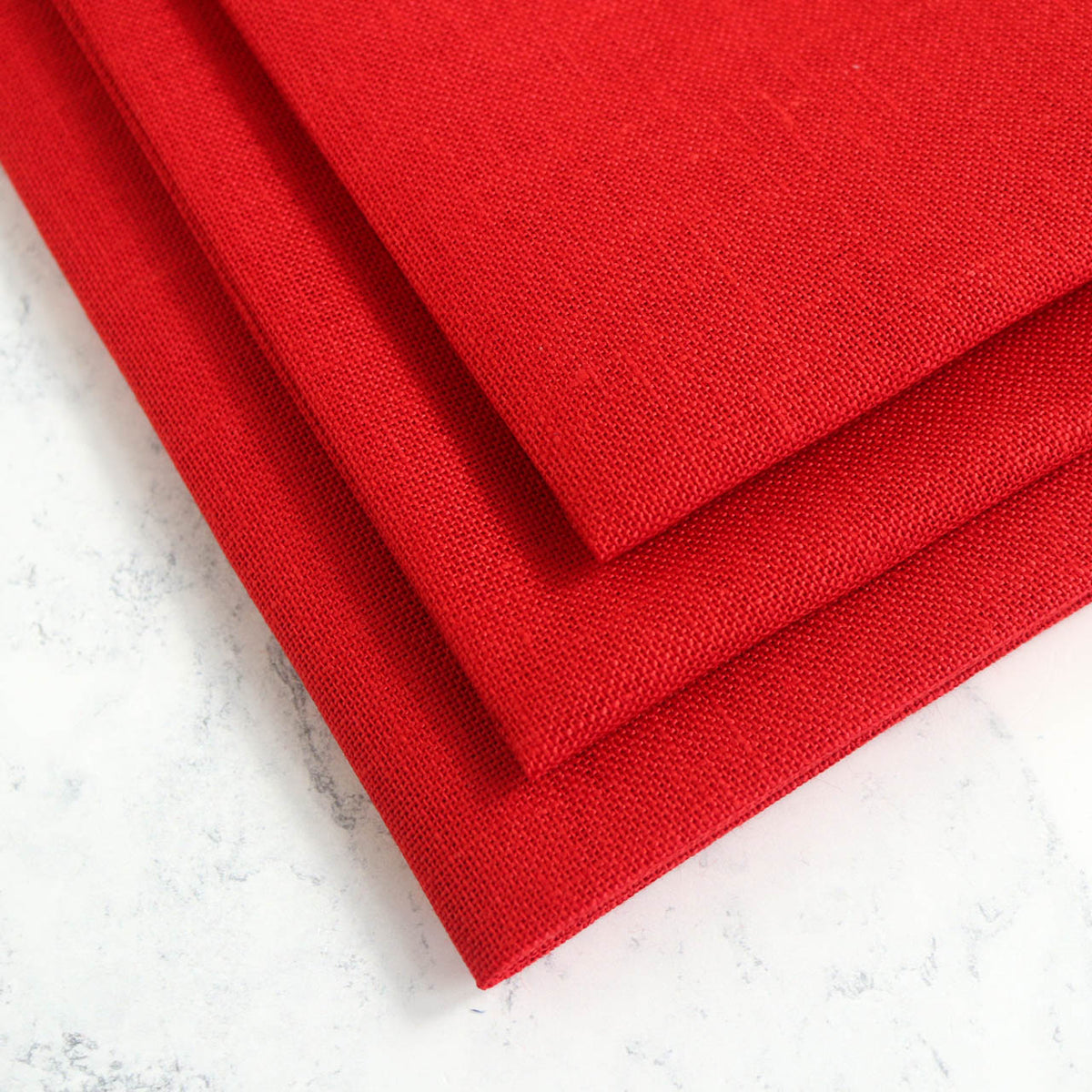 Christmas Red Cashel Linen Fabric - 28 count