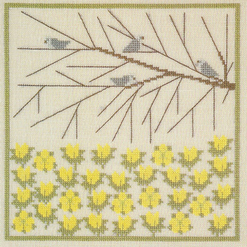 Vintage Wildflowers Cross Stitch Kit - Buttercup