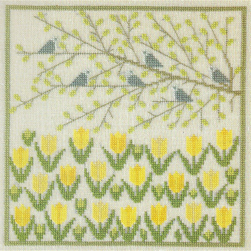 Vintage Wildflowers Cross Stitch Kit - Tulip