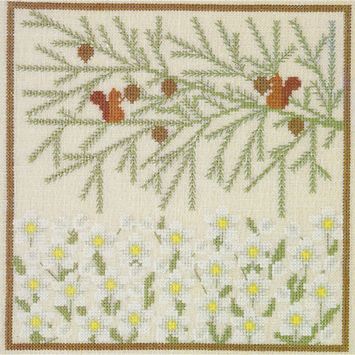 Vintage Wildflowers Cross Stitch Kit - Christmas Rose