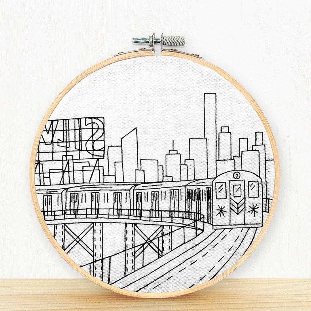 New York City Hand Embroidery Kit - Subway