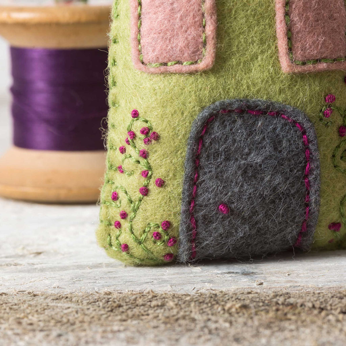 Hand Stitched Felt Craft Kit - Lavender Houses