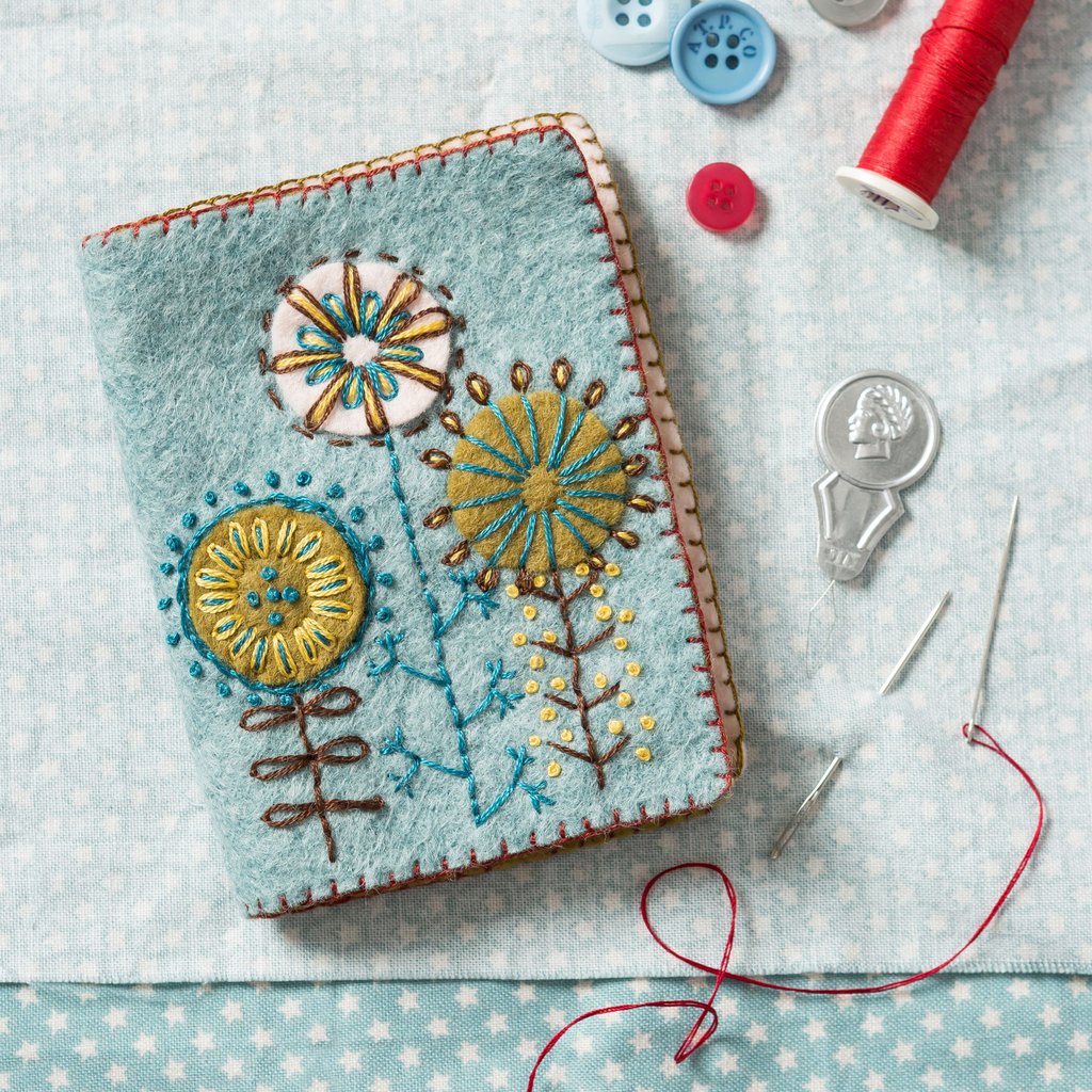 Hand Embroidered Felt Needle Book Kit