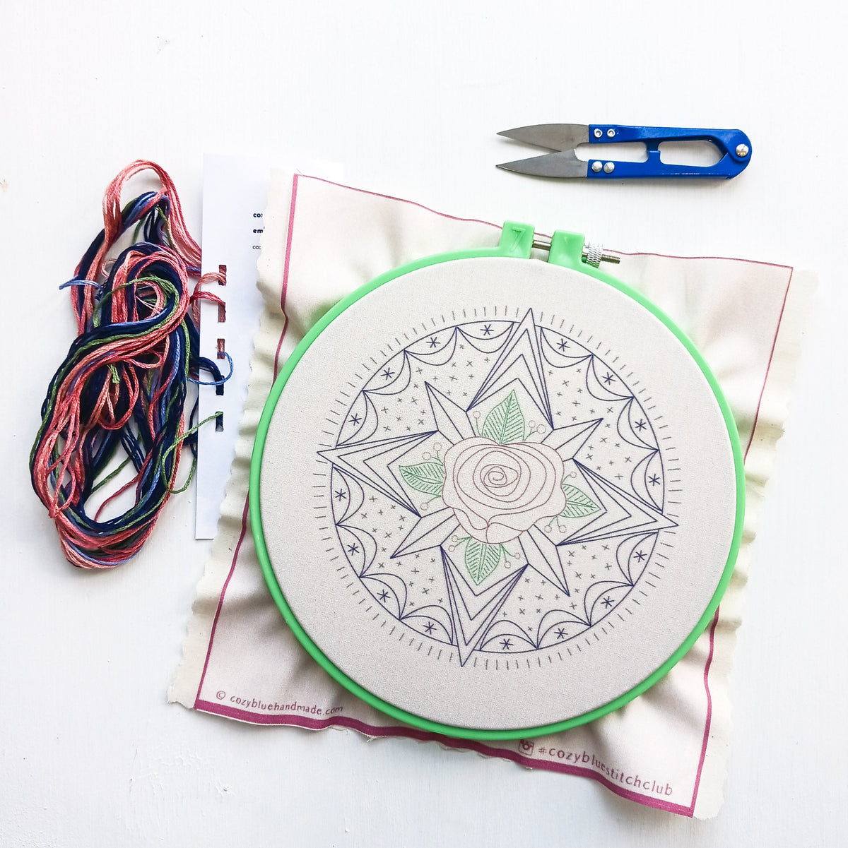 Compass Rose Hand Embroidery Kit