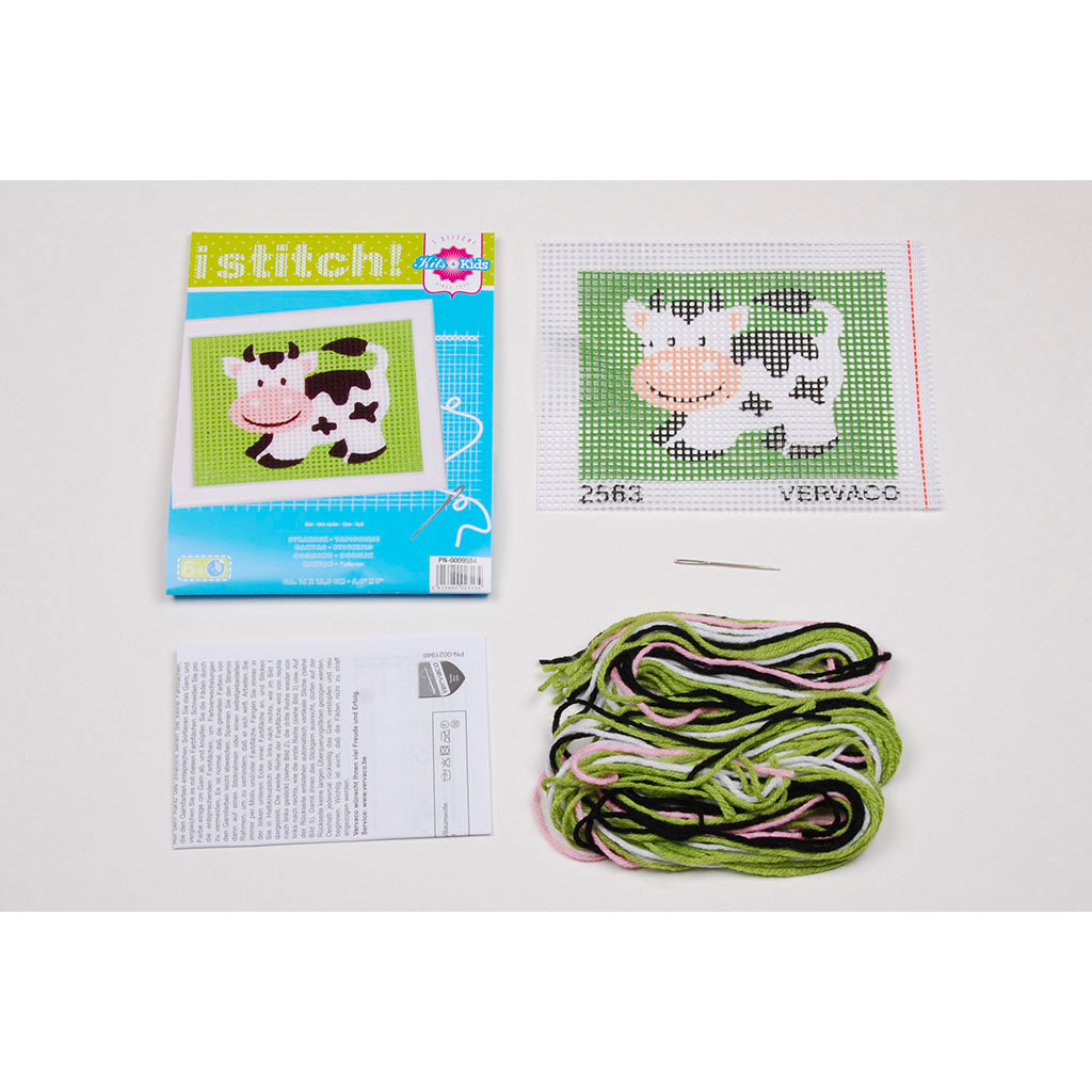 Half Cross Stitch Needlepoint Kit - Cow