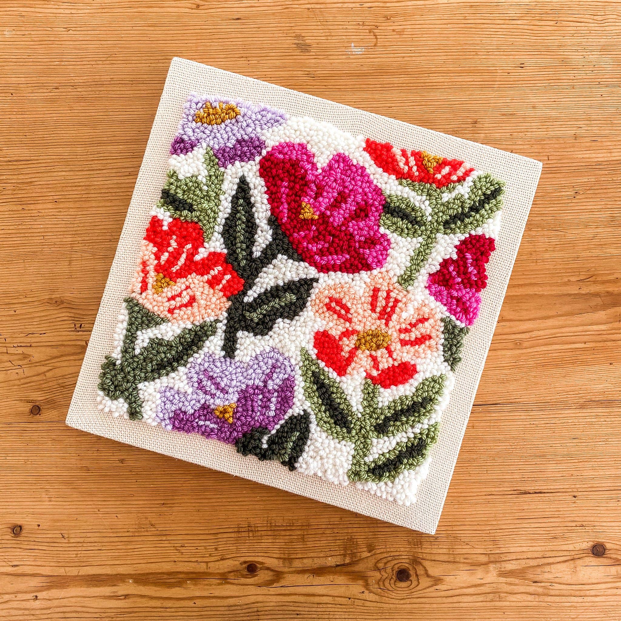 Folk Floral Punch Needle Embroidery Kit, The Urban Acres