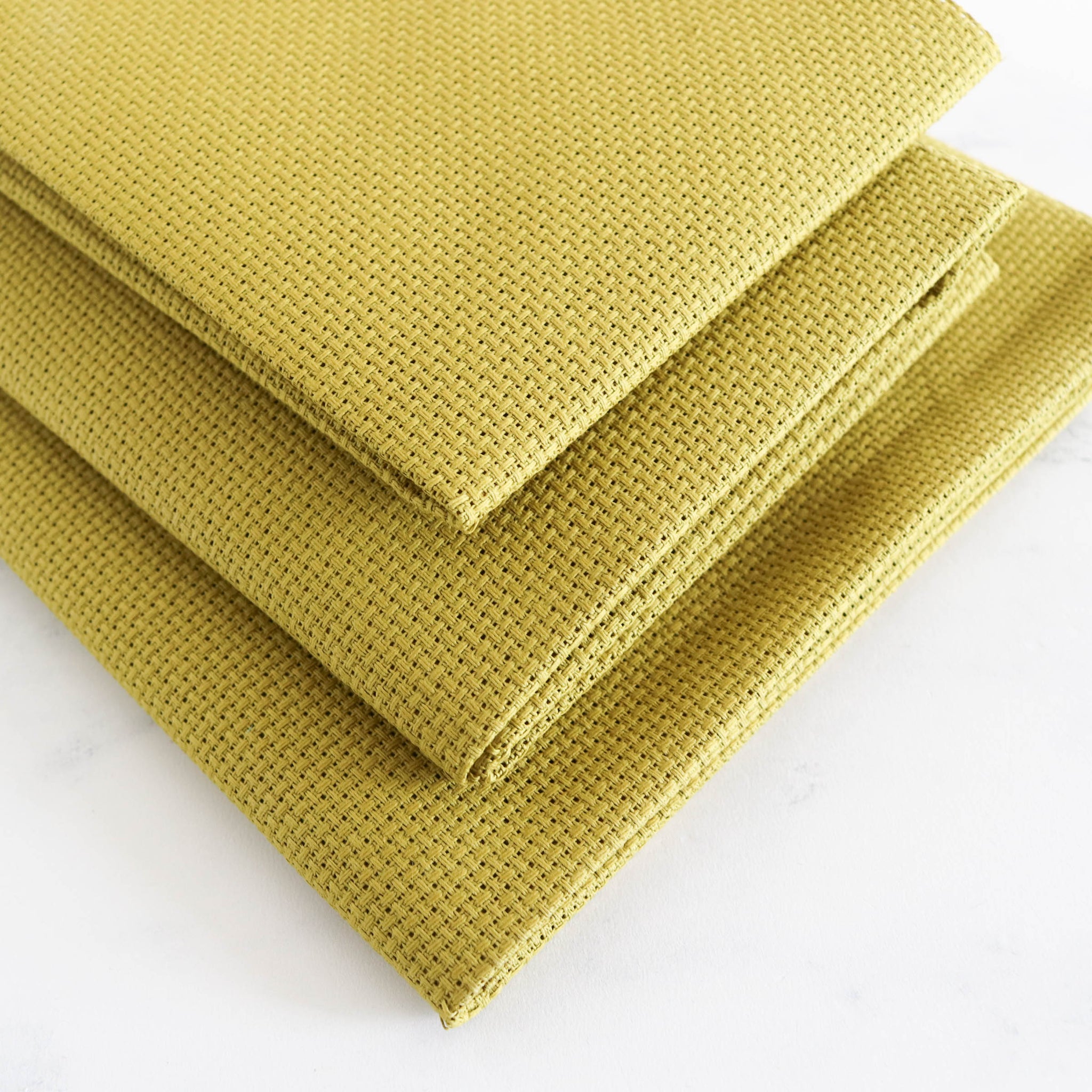 Riviera Olive Aida Cross Stitch Fabric - 14 count - Stitched Modern