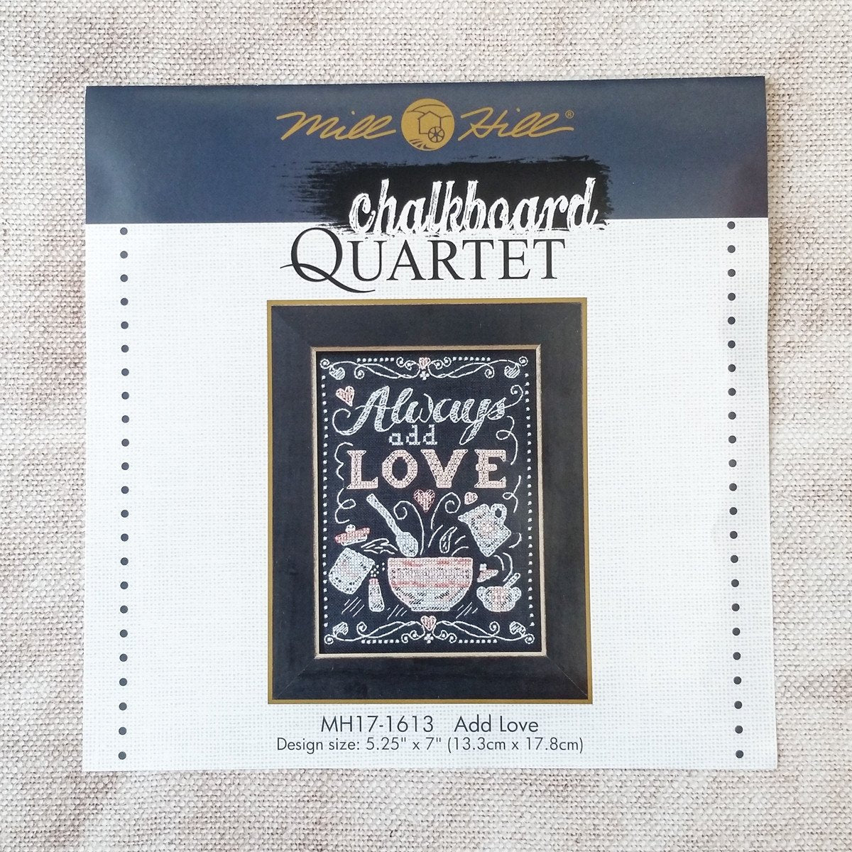 Always Add Love Chalkboard Inspired Cross Stitch Kit
