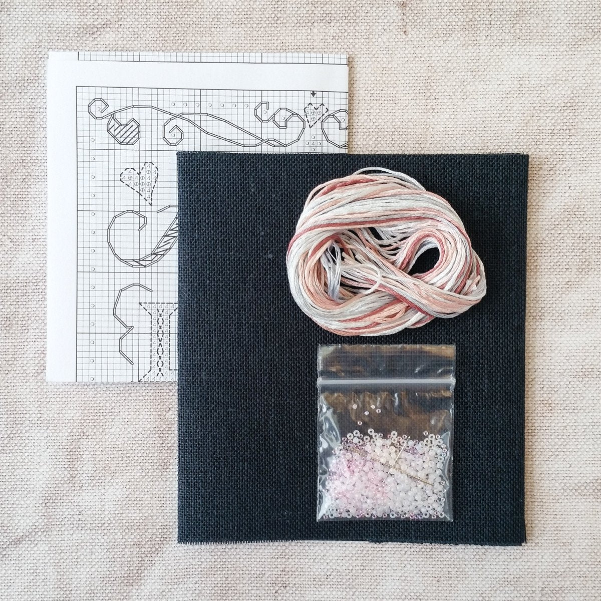 Always Add Love Chalkboard Inspired Cross Stitch Kit