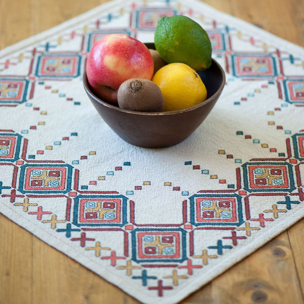 Mediterranean Folk Cross Stitch Pattern - Etruscan Diamonds-Stitched Modern
