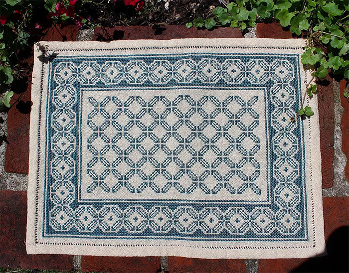 Mediterranean Folk Cross Stitch Kit - Aegean Octagon Table Mat