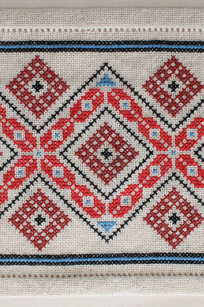 Mediterranean Folk Cross Stitch Kit - Mini Balkan Diamond and Arrow