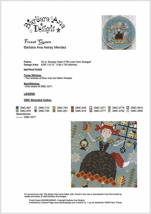 Forest Queen Cross Stitch Pattern - Stitched Modern