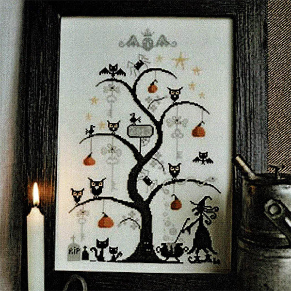 O Halloween Tree Cross Stitch Pattern