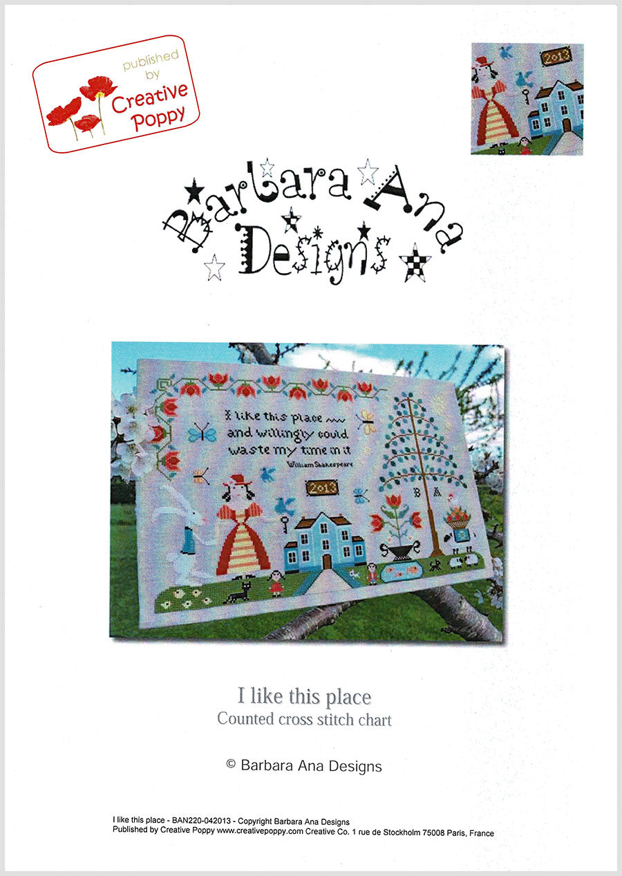 I Like This Place Cross Stitch Pattern
