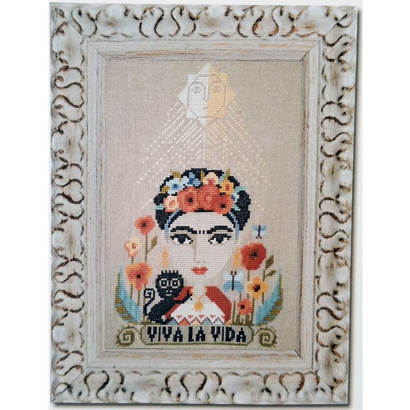 Frida Kahlo Cross Stitch Pattern - Viva la Vida - Stitched Modern
