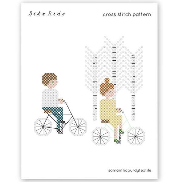 Bike Ride Cross Stitch Pattern