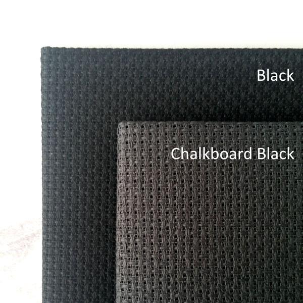 Chalkboard Black Aida Cross Stitch Fabric