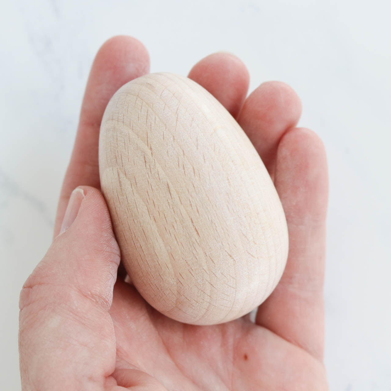 Wooden Darning Egg - Stitched Modern
