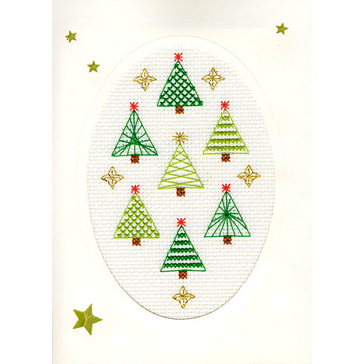 Cross Stitch Greeting Card Kit - Christmas Forest