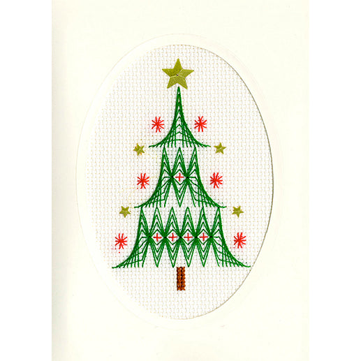 Cross Stitch Greeting Card Kit - Christmas Tree