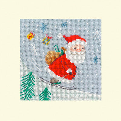 Cross Stitch Greeting Card Kit - Delivery by Skis