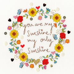 You Are My Sunshine Embroidery Design - Stitchtopia