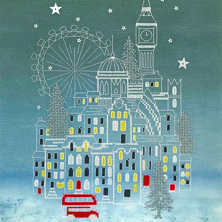 Snowy London Cross Stitch Kit