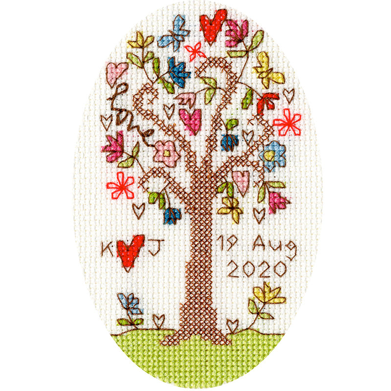 Cross Stitch Greeting Card Kit - Sweet Tree