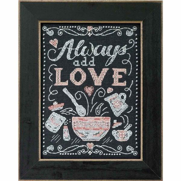 Always Add Love Chalkboard Inspired Cross Stitch Kit