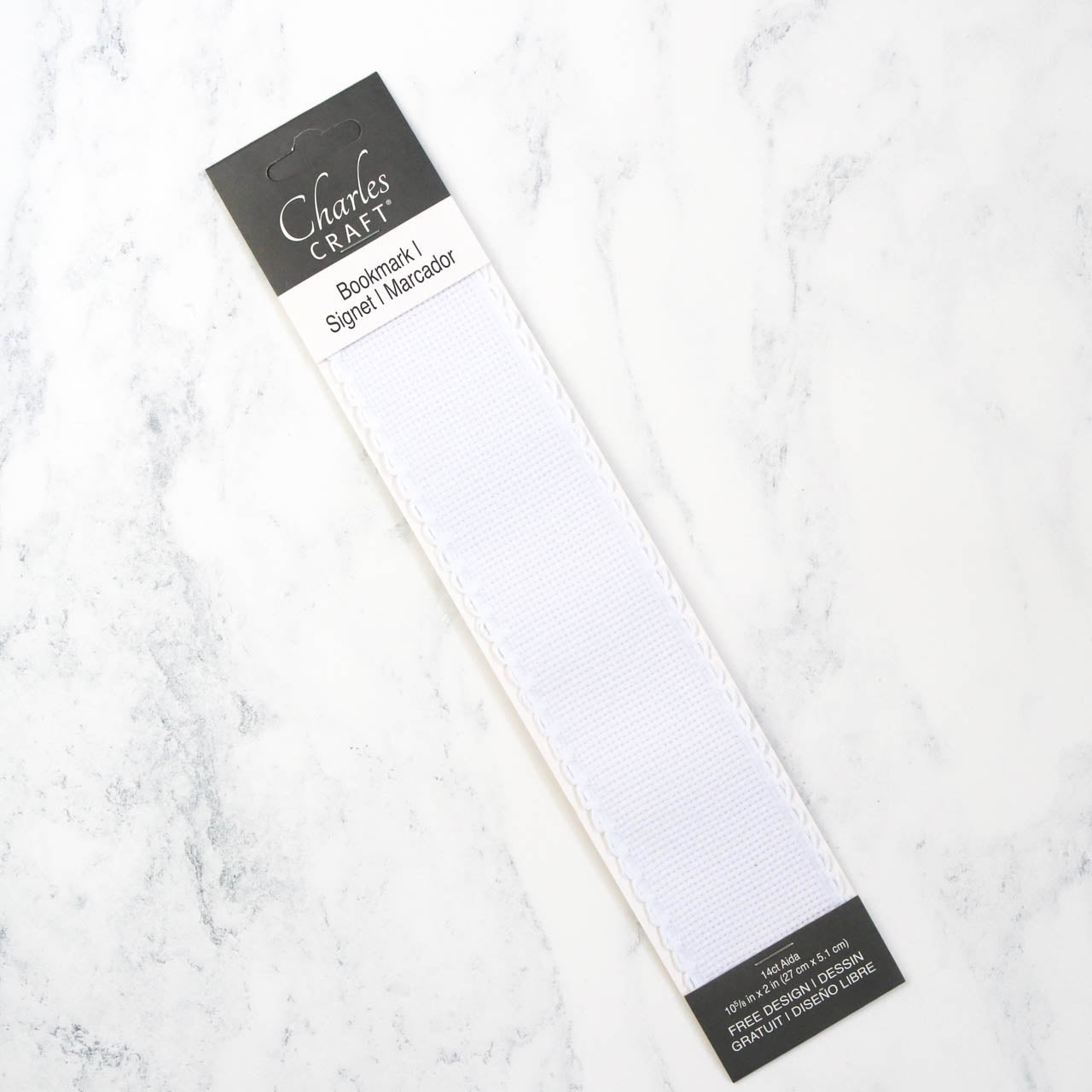 Aida Pre-Finished Lace Edge Bookmark