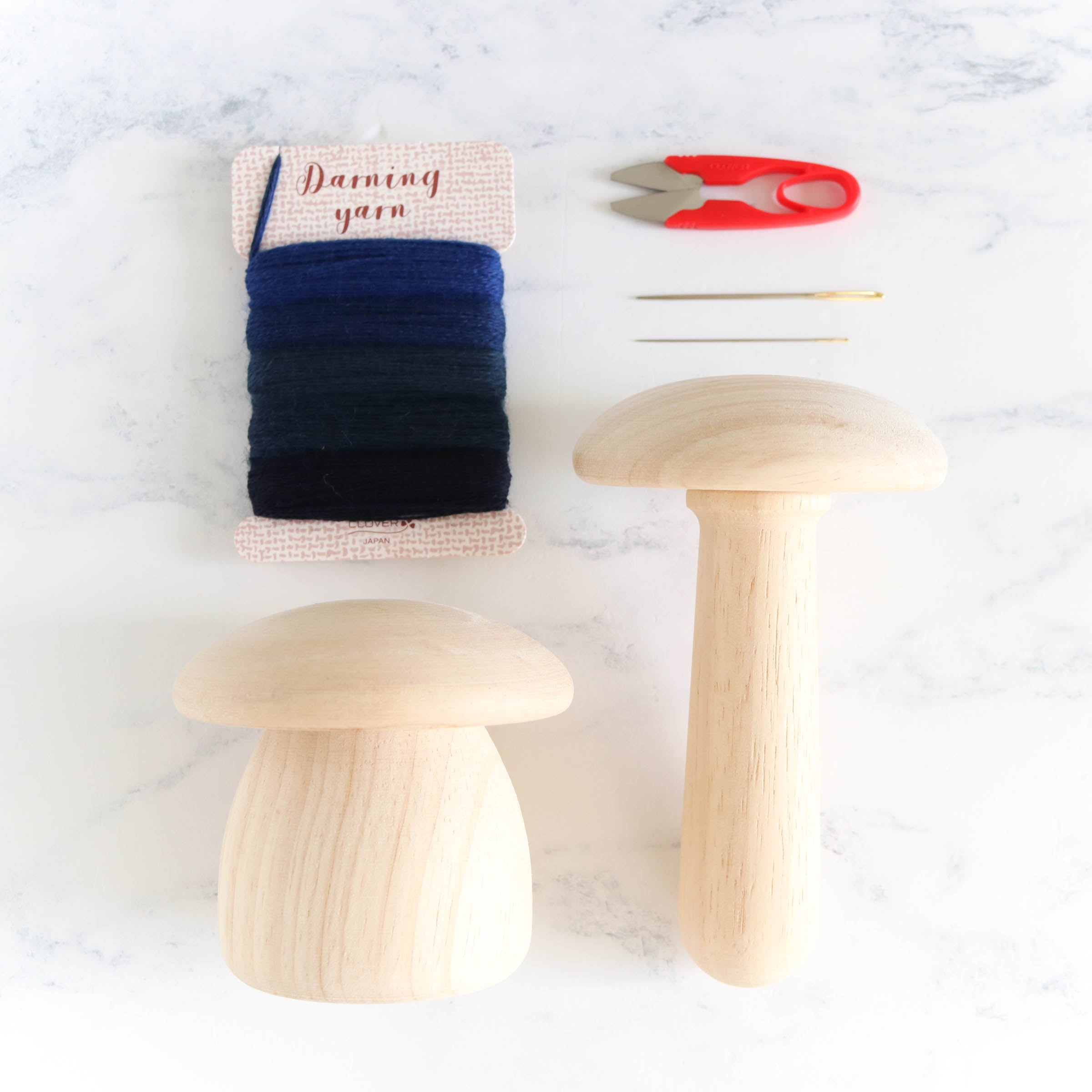 Small Wooden Darning Mushroom for Visible Mending Holes in Your Socks,  Jumpers & Jeans, the Ideal Little Companion Tool to Your Sewing Kit 