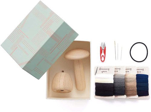 ZAMOUX Darning Kit, Wooden Mushroom Darner, Portable Sewing Crafts Wooden  Darning Mushroom, Darning Egg Sewing Kits, Darning Thread Tool Kit for