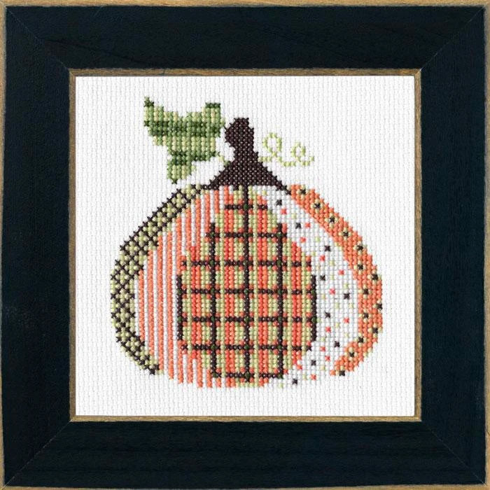 Patterned Pumpkin Cross Stitch Kit - Pumpkin #4