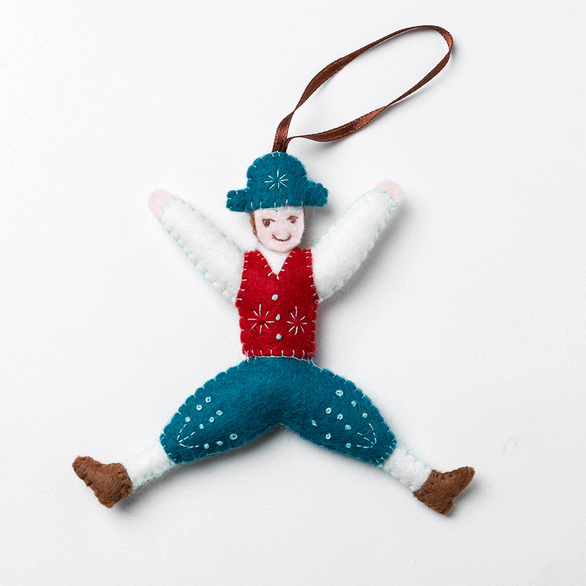 12 Days of Christmas Felt Ornament Kit - Lord-a-Leaping - Stitched Modern